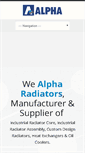 Mobile Screenshot of alpharadiators.com
